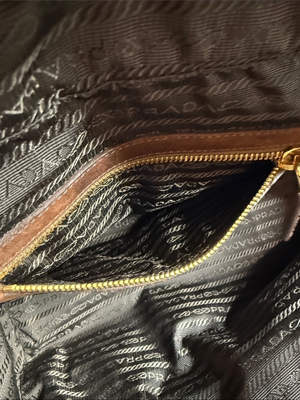 Prada Dark Brown Leather Grommet Satchel with Gold Hardware - Picture 12 of 12
